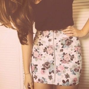 COPY - White Denim Floral Mini